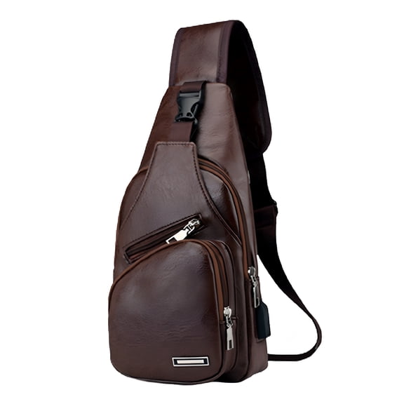 GASTROPOD 2026 New Sling Bags for Men Women Backpack Crossbody Sling Bag, Chest Bag Daypack Fanny Pack Cross Body Bag for Outdoors Hiking Traveling, Brown