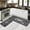 Dark Grey-kitchen, variant on Evil Eye Kitchen Rugs Set 2Pcs Psychedelic Non Slip Kitchen Floor Rugs and Mats Waterproof Comfort Kitchen Standing Runner Rug Carpets for Kitchen Home Living Room Decor 17"x48"+17"x24"