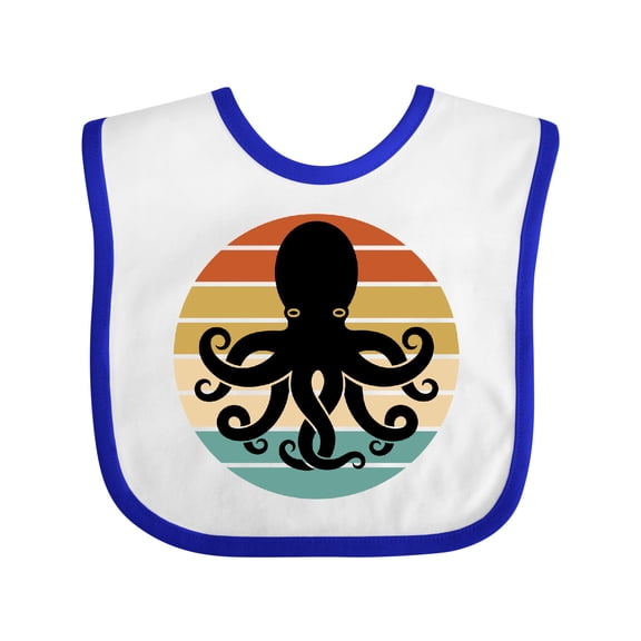Inktastic Octopus Retro Vintage Sunset Boys or Girls Baby Bib
