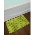 thumbnail image 2 of Lizards Bath Mat, Slender Shapes of Reptiles with Polka Dots Crawling Silhouettes, Plush Bathroom Decor Mat with Non Slip Backing, 29.5" X 17.5", Apple Green and Charcoal Grey, by Ambesonne, 2 of 2