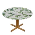 thumbnail image 3 of ARISTURING Spring Sage Green Tablecloth Round Watercolor Eucalyptus Floral Table Cover Water Resistant Washable Polyester Circle Table Cloth for Kitchen Dining Indoor Outdoor Table Decor White, 3 of 7