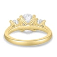 thumbnail image 6 of ESTE ORIGIN 3.2ct Oval Lab-Grown Diamond Three-Stone Engagement Ring in 10K Yellow Gold Wedding Band for Her is US 5.5., 6 of 7