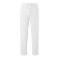 thumbnail image 6 of felwors Women's Casual Fleece Lined High Waist Joggers - Elastic Waistband with Pockets White, XXXL, 6 of 7