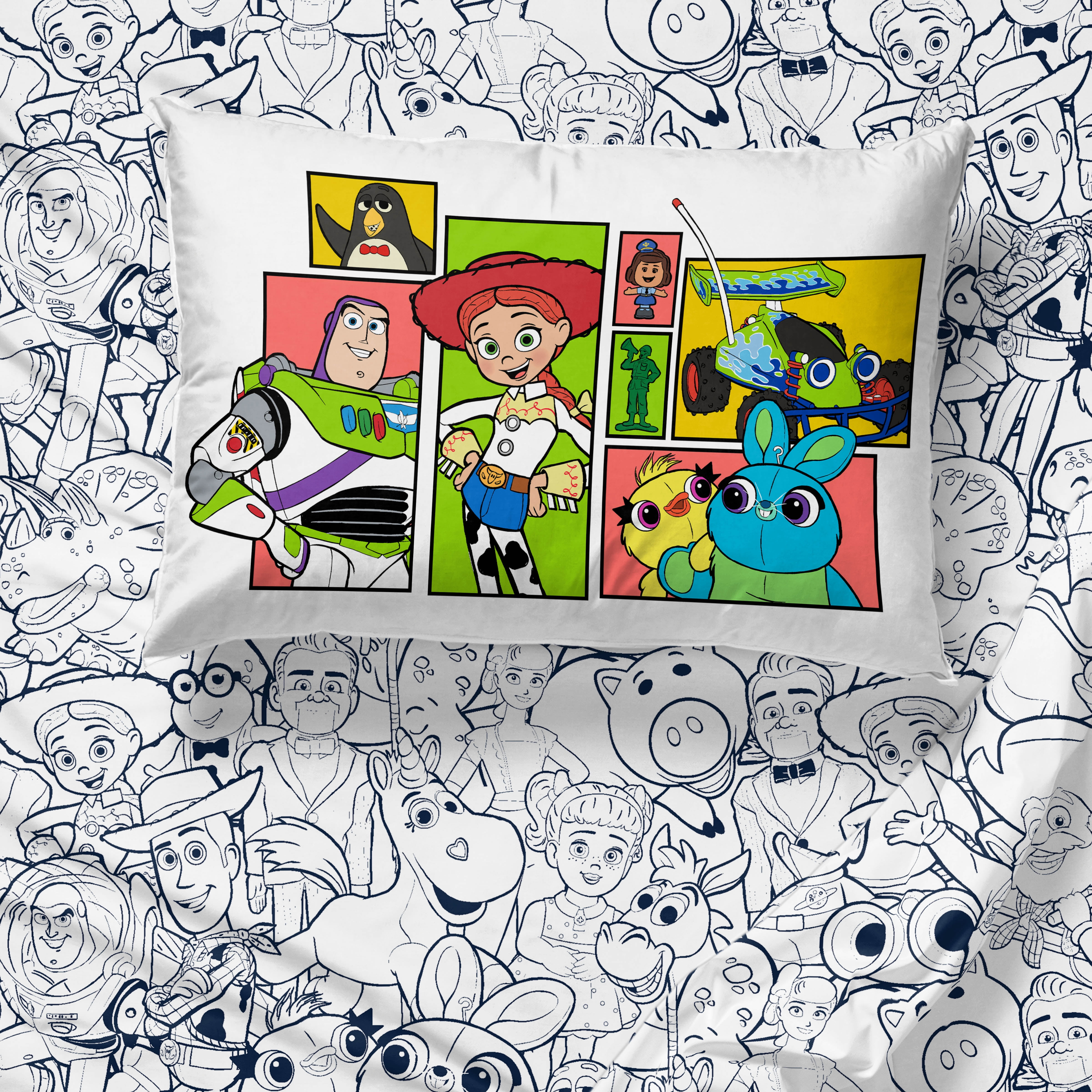 Toy Story You've Got a Friend 4-Piece Full Sheet Set, Polyester, White, Disney