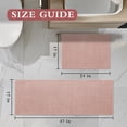 thumbnail image 6 of ChakmeOne Bathroom Rugs 2 Piece Thin Super Absorbent Non Slip Machine Washable Bath Mat with Rubber Backing for Shower Tub Floor,17"x24"+17"x47" Pink, 6 of 7
