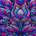 thumbnail image 5 of RUIYC Waterproof Shower Curtain Multiple Sizes Boho Lotus Indian Blue Neon Sherpa for Bathroom Decoration White, 5 of 7