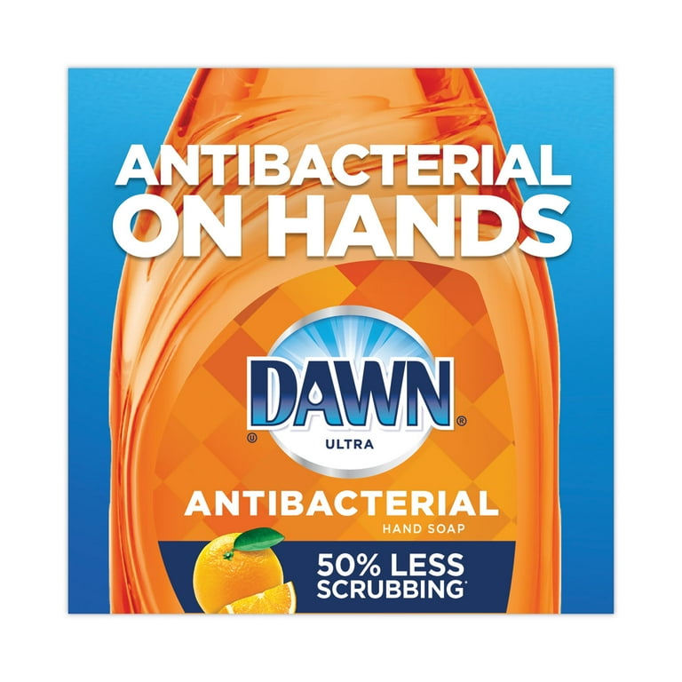 Ultra Antibacterial Dishwashing Liquid, Orange Scent, 38 oz Bottle, 8/Carton Ultra Antibacterial Dishwashing Liquid, Orange Scent, 38 oz Bottle, 8/Carton