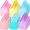 Pastel, variant on 36 Pcs Pink Gift Bags Bulk Woven Pastel Pink Gift Bags with Handles Reusable Party Favor Goodie Bulk, Pastel Rainbow Color Tote Bag for Women Wedding Birthday Bridal Shower Decoration