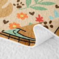 thumbnail image 5 of Erosebridal Cartoon Capybaras Bed Spread Queen,Funny Mouse Rodent Tropical Monstera Leaf Queen Coverlet Set For Capybara Lovers,3 Pieces, 5 of 7