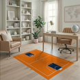 thumbnail image 2 of ODIKA 4'x6' Washable Area Rug Round Basketball Blanket Interlocking Lines Markings Football for Bedroom, Reading Nook, Pet Friendly & Non-Shedding, 2 of 7