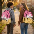 thumbnail image 3 of HELLHERO Ice Cream Pattern Design Breathable Backpack with Lightweight Multiple Compartments Bookbags, Large Capacity 17 Inch School Backpack for Back to School Sports, 3 of 8
