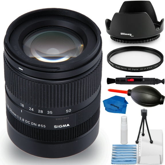 Sigma 18-50mm f/2.8 DC DN Contemporary Lens for FUJIFILM X - 7PC Accessory Kit