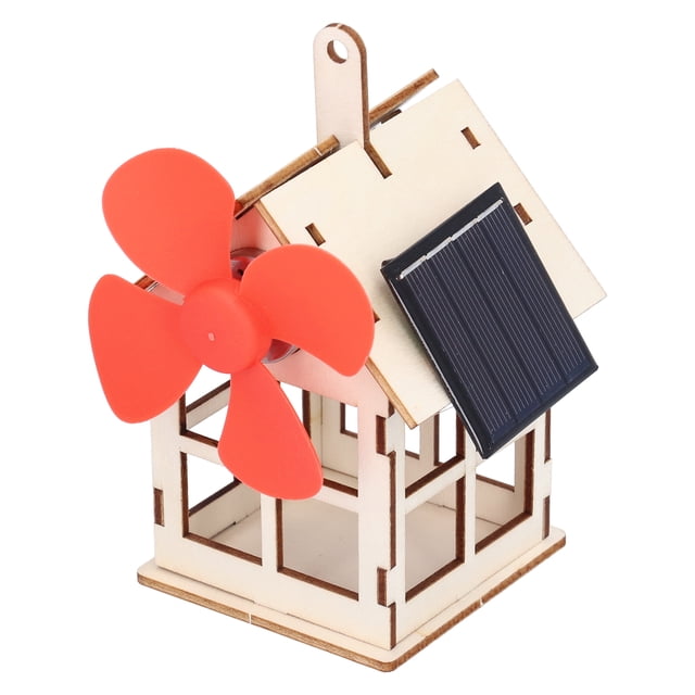 Solar Power Experiment Toy,Solar Powered Windmill Wooden Windmill Wooden House Experiment Toy Solar Powered Windmill Experiment Toy High-Intensity Output
