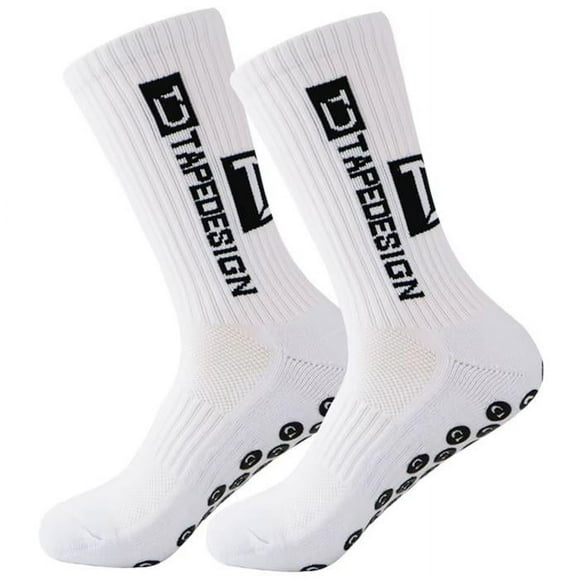 Calcetines de media caña SpotWhite 1Par Blanco 6-12.5US TapeDesign Calcetines Tubo Medio Algodón.