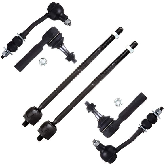 CCIYU Front Outer Tie Rod End Front Sway Bar End Link Front Inner Tie Rod End fit for 2000-2004 for Dodge Dakota 2000-2003 for Dodge for Durango 6pcs Suspension Kit