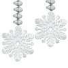 Beistle Foil Snowflake Danglers Silver 30 in (76 cm) Contains 2 Pieces