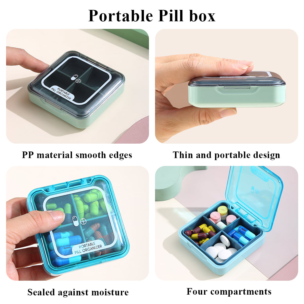 10 Slot Portable Pill Organizer – Naftali Inc