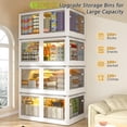 thumbnail image 4 of EnHomee Collapsible Plastic 120 GAL Storage Bins, White, 4 Count Pack, 4 of 10