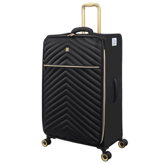 it luggage Plenitude II ECO Softside 32" Extra Large Checked Expandable Fashion Spinner Luggage, Black