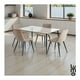 thumbnail image 5 of Comedor 4 Silla Velvet Mesa Cristal Minimal Estructura Acero beige, 5 of 8