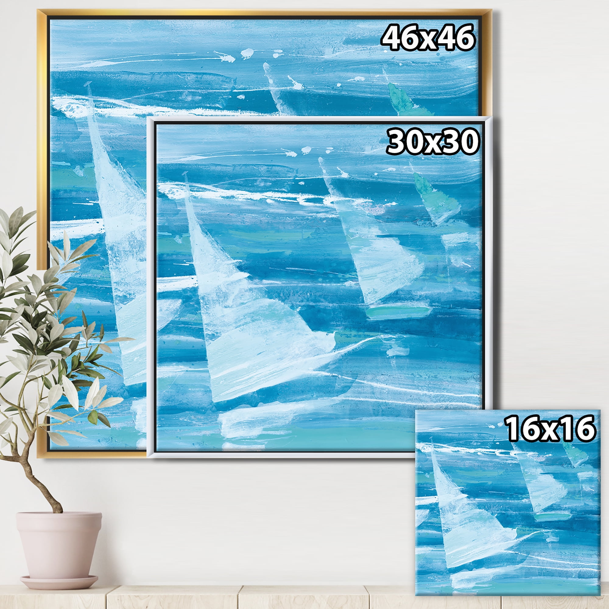 Designart ' From the Shore I ' Nautical & Beach Framed Canvas