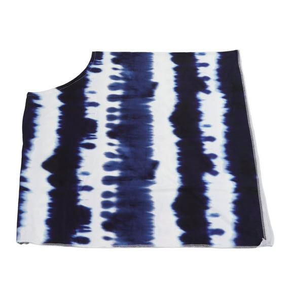 Funda de lactancia lavable a máquina, suave, transpirable, cómoda y portátil. Cobertura para lactancia materna para bebés, color azul teñido anudado.