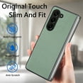 thumbnail image 3 of Allytech Fiber Pattern Phone Case for Samsung Galaxy Z Fold6, Slim Fit Lightweight Shockproof Anti-Fall Anti-Scratch Non-Slip Luxury Folding Case for Samsung Galaxy Z Fold6 - Green, 3 of 6