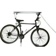 thumbnail image 3 of Rail Mount Bike Hoist ? Ceiling Storage Rack - Bicycle or Ladder Hoist with Rope and Pulley System Rubber Coated Hooks Lock Mechanism by RAD Cycle, 3 of 8