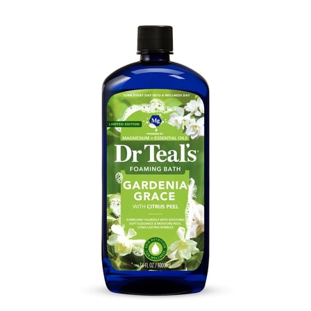 Dr Teal's Gardenia Grace Foaming Bath with Pure Epsom Salt, 34 fl oz