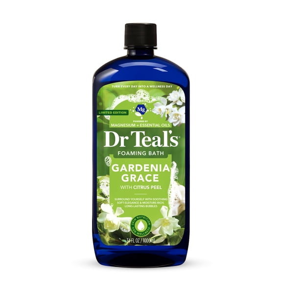 Dr Teal's Gardenia Grace Foaming Bath with Pure Epsom Salt, 34 fl oz