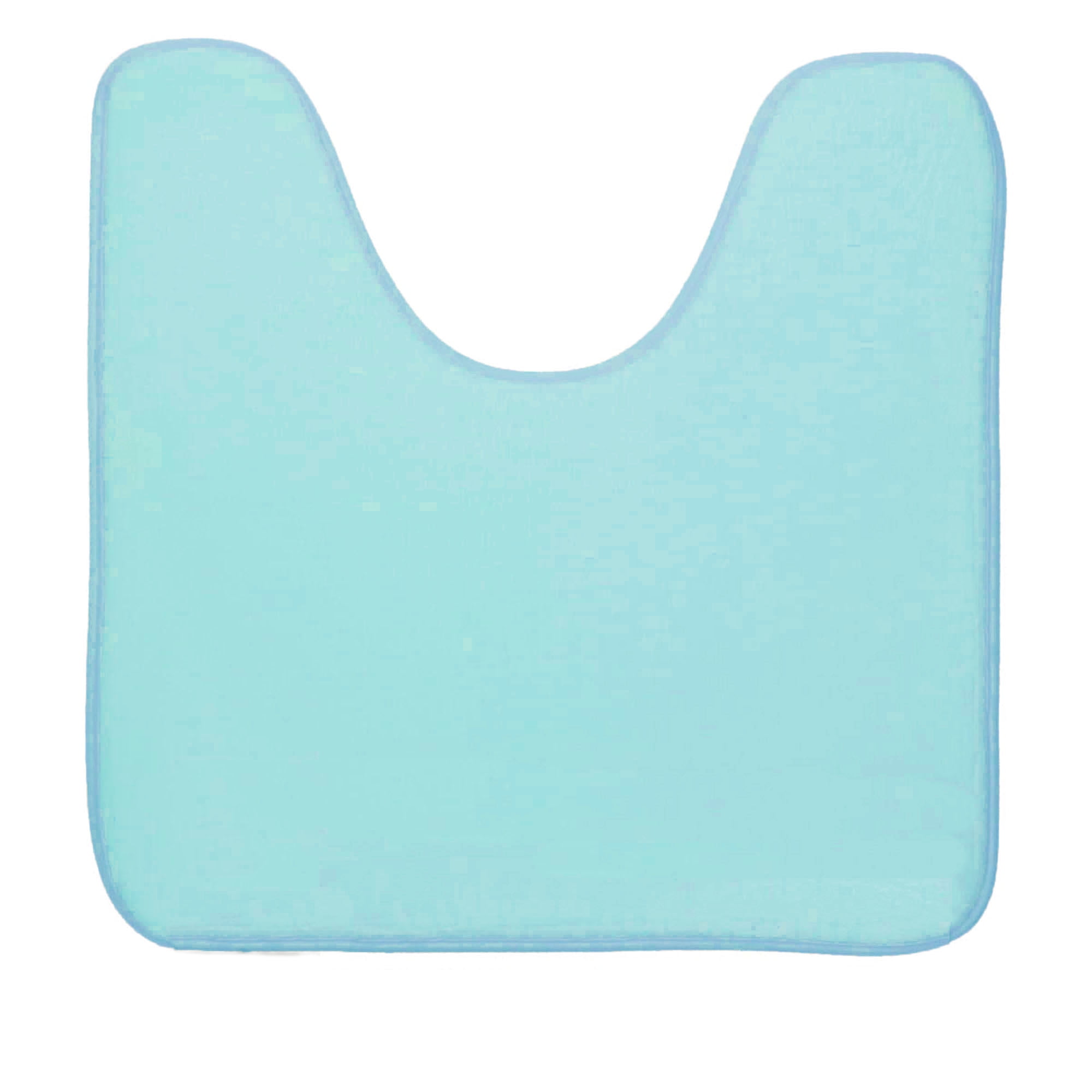 Contour Bath Rug Memory Foam Mat Aqua Blue 20"L x 20"W