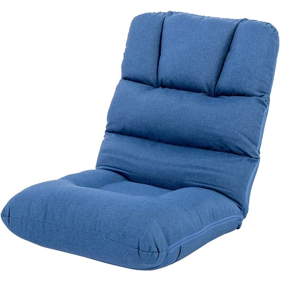 Prime Garden Indoor Adjustable Floor Chair 5-Position Folding Padded Kids Gaming Sofa,Blue