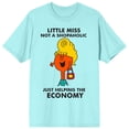 thumbnail image 5 of Mr. Men And Little Miss Meme Little Miss Shopaholic Crew Neck Short Sleeve Celadon Women's T-shirt-Large, 5 of 7