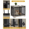 thumbnail image 3 of Hzuaneri Dog Crate Furniture with Barn Door, 31.9" Heavy Duty Wooden Kennel for Small Medium Dogs, Farmhouse Style, Greige, 3 of 7