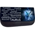 thumbnail image 1 of Zodiac Taurus Traits  - Black Nylon-Lined Pencil Case with 2 Zippers, 1 of 1