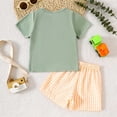 thumbnail image 4 of Ensemble Garçon Imprimé T-Shirts à Manches Courtes Shorts Col Ras du Cou Été Vêtements Bébé Garçon 3-4 Ans Pyjamas Garçon, 4 of 6