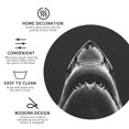 thumbnail image 3 of Honeii Black And White Shark print Leather Coaster Set of 4, ideal for safeguarding your furniture from drinks spills and effortless cleanup-Round Shape, 3 of 6