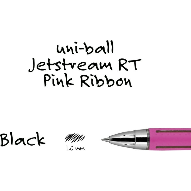 uni Jetstream RT Pink Ribbon Ballpoint Pen - Medium Pen Point - 1 mm Pen Point Size - Black Gel-based, Hybrid Ink - Pink Barrel - 1 Dozen uni Jetstream RT Pink Ribbon Ballpoint Pen - Medium Pen Point - 1 mm Pen Point Size - Black Gel-based, Hybrid Ink - Pink Barrel - 1 Dozen