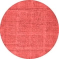 thumbnail image 1 of Ahgly Company Indoor Round Oriental Red Industrial Area Rugs, 3' Round, 1 of 4