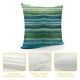 thumbnail image 4 of COMIO  Watercolor Throw Pillow Cover,Stripped Waves Blue and Green Paint Brush Gradient Marine Sea Splash Throw Pillow case Cushion Cover for Sofa Home Decorative Oblong, 4 of 5