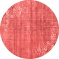 thumbnail image 1 of Ahgly Company Indoor Round Oriental Red Asian Inspired Area Rugs, 5' Round, 1 of 4