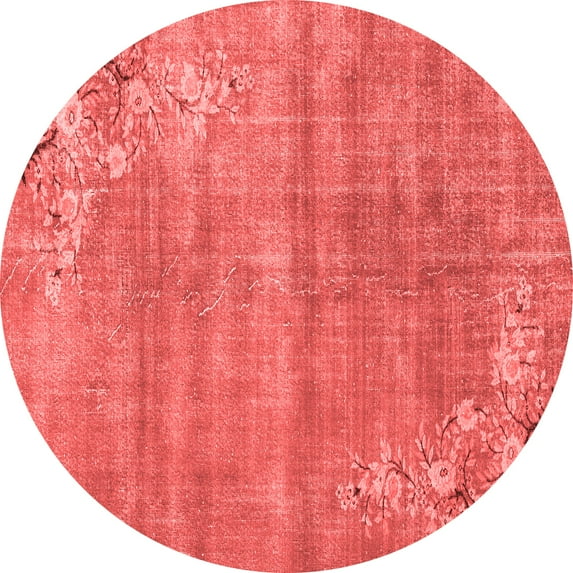Ahgly Company Indoor Round Oriental Red Asian Inspired Area Rugs, 5' Round