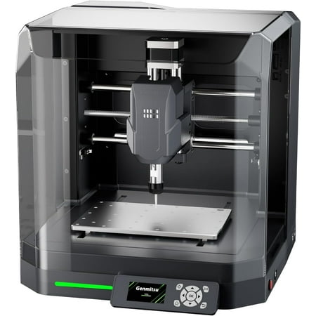 Genmitsu Cubiko CNC Router Machine with Enclosure, PCB Milling Machine, Smart Desktop CNC with Auto Z-Probing, WiFi & APP Supported, Great for Polishing, Drawing, Woodworking