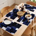 thumbnail image 5 of Navy Blue Black Placemats Set of 8 Modern Abstract Art Botanical Place Mats Indoor Wipeable Table Mats Washable Cloth Dining Table Placemats for Kitchen Holiday Party Home Decor 13x19 Inch, 5 of 9