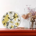 thumbnail image 2 of Wall Clock 10 Inch Silent Non-Ticking 8 Cute Bees and Honey Battery Operated Rustic Retro for Living Room Home Kitchen Bathroom, 2 of 7