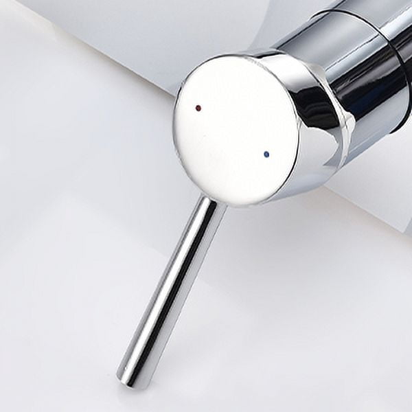 Dawot Single Handle Bathroom Faucets, Brass Sink Basin Mixer Taps, Polished Chrome Hot and Cold Spout Sink Rough Valve Bathtub Faucet