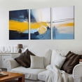 thumbnail image 2 of Nawypu Wall Art Framed Abstract Canvas Artwork Decor Modern Colorful Graffiti Navy Picture Print Paintings for Living Room Bedroom Home Office Walls 12''x16''X3 Panels, 2 of 4