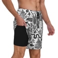 thumbnail image 3 of Balery Fall Forest Mens Swim Trunks Swim Shorts for Men Quick Dry Inseam Beach Shorts with Compression Liner Pocket-, 3 of 9