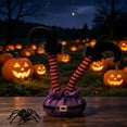 thumbnail image 3 of Tepsmf Halloween Witch Legs Tabletop Decor Inverted Legs Centerpiece Spooky Witch Feet Prop for Party Scene Decoration and Home Display, 3 of 6