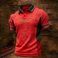 thumbnail image 5 of Zimjoy Men's Mexico Soccer Jersey Shirt 2026 World Soccer Game National Team 2D Graphic Collared Short Sleeve Polo Shirts Red 2XL, 5 of 5